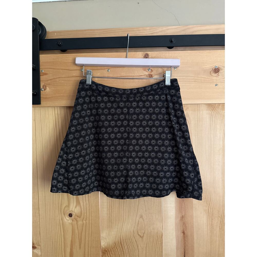 Toad & Co Women’s Spandex Cotton Patterned Skort Size S Tennis Sport EUC Black